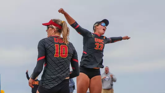 Madison Shields celebrates a point