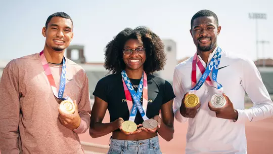 Michael Norman, Kendall Ellis and Rai Benjamin - USC Trojans Track Olympic Medalists