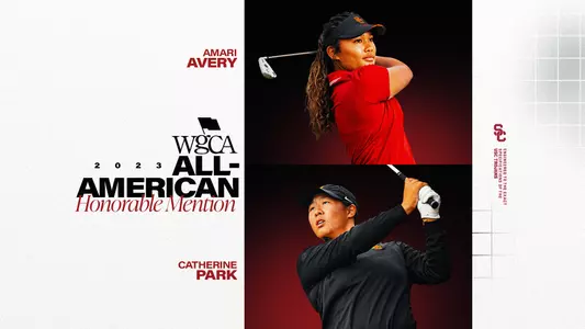 Amari Avery and Catherine Park All-American graphic