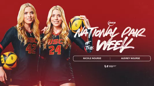 AVCA NATIONAL PAIR OF THE WEEK AUDREY NOURSE AND NICOLE NOURSE