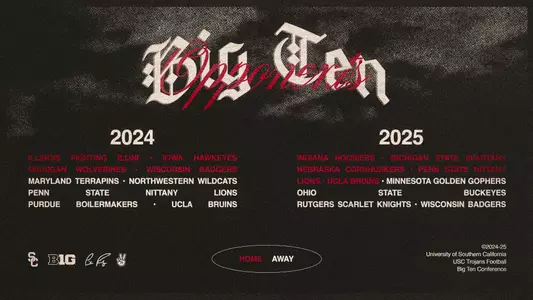 Big Ten Conference Announces USC's 2024 and 2025 Football Opponents