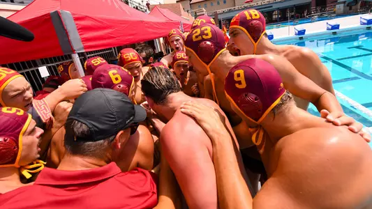 USC team huddle cheer