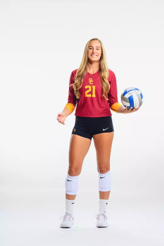 USC women's volleyball setter Emily Fitzner (21) photographed on July 25th, 2023 in Los Angeles, Calif.