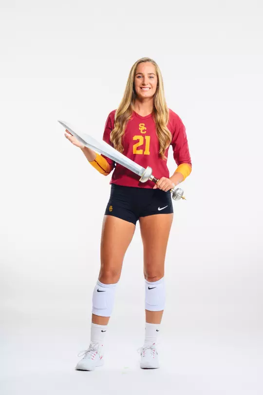 USC women's volleyball setter Emily Fitzner (21) photographed on July 25th, 2023 in Los Angeles, Calif.