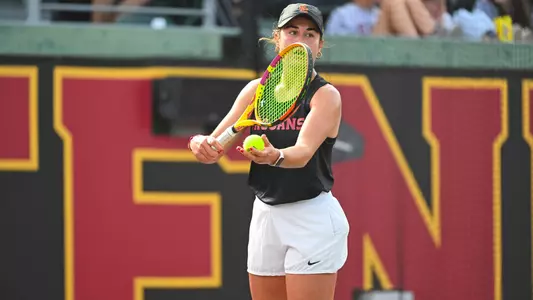 Emma Charney on serve