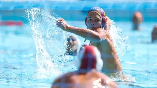 Stefan Brankovic takes aim for a 5-meter penalty shot scored vs. UC Davis