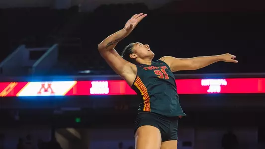 Mia Tuaniga serves