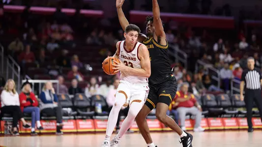 Josh Cohen drives to the basket against Grambling State.