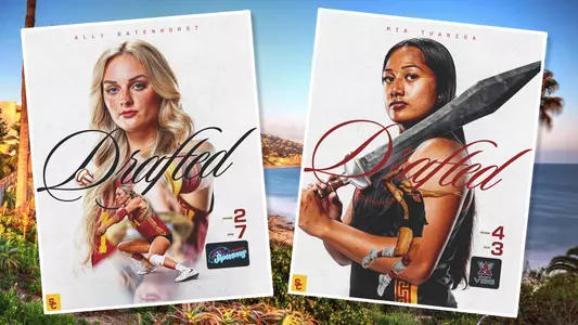2024 Pro Volleyball Federation Draft graphic for Ally Batenhorst and Mia Tuaniga