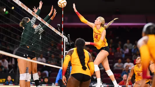 Ally Batenhorst attacks the ball