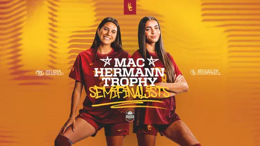 Helena Sampaio, Brooklyn Courtnall, MAC Hermann Semifinalists graphic