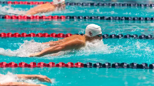 Krzysztof Chmielewski of USC swimming