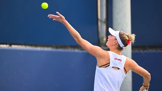 Parker Fry on serve