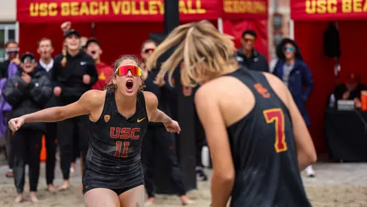Maddi Kriz celebrates a point