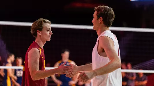 Austin Stuard and Dillon Klein high five