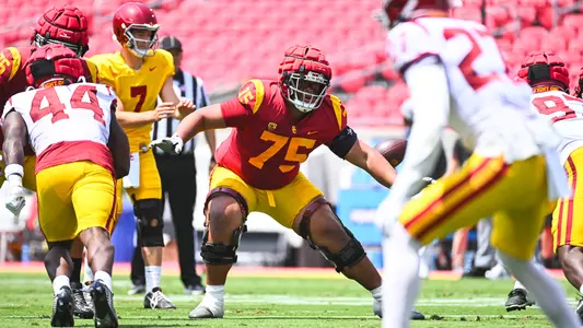 Amos Talalele - USC Trojans Football Spring Game