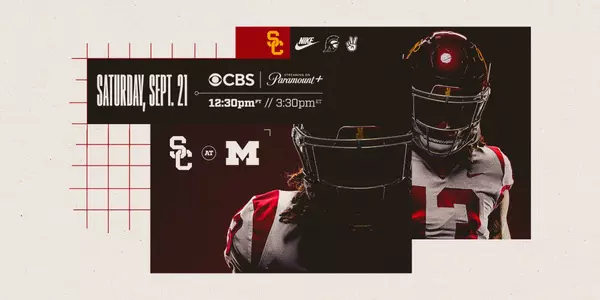 USC at Michigan set for Sept. 21 at 12:30 p.m. PT (3:30 p.m. ET) on CBS.