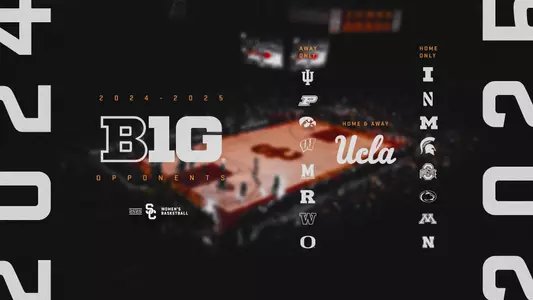 Big Ten women's basketball home and away opponents 2024-25