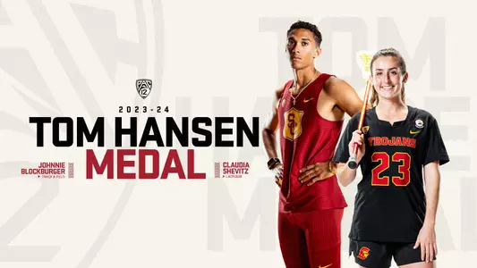 2023-24 Tom Hansen Medal winners - Johnnie Blockburger & Claudia Shevitz