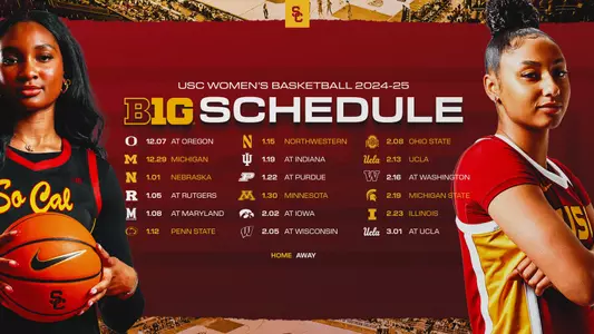2024-25 USC WBB Big Ten schedule