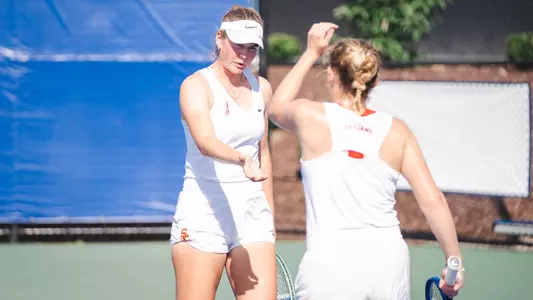 Lily Fairclough and Grace Piper at ITA All American Championships