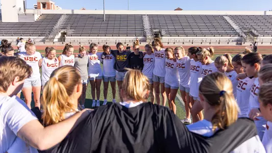 Team Huddle at first Lacrosse Practice of the Spring