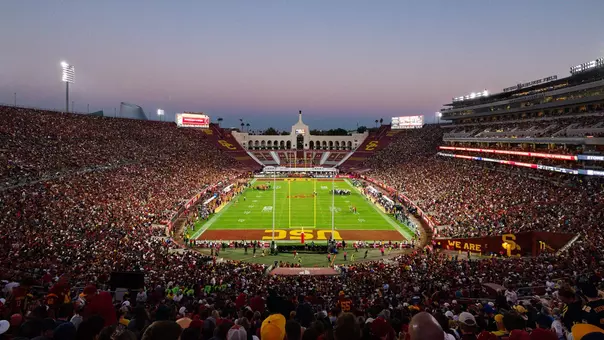 USC Trojans Football home game at United Airlines Field at Los Angeles Memorial Coliseum