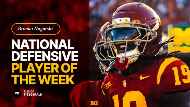 USC Trojans Football safety Bishop Fitzgerald named National Defensive Player of the Week