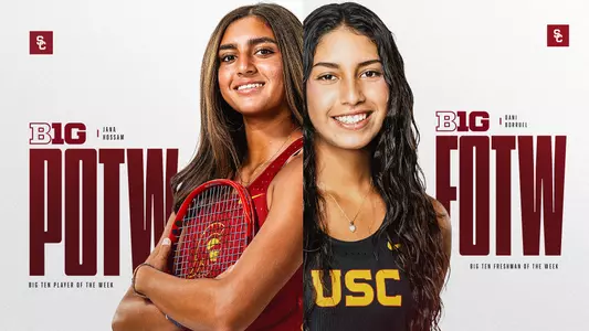 Big Ten Tennis player of the Week and Freshman of the week honors