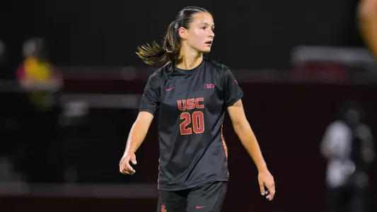 Ines Simas during a USC Women's Soccer match.