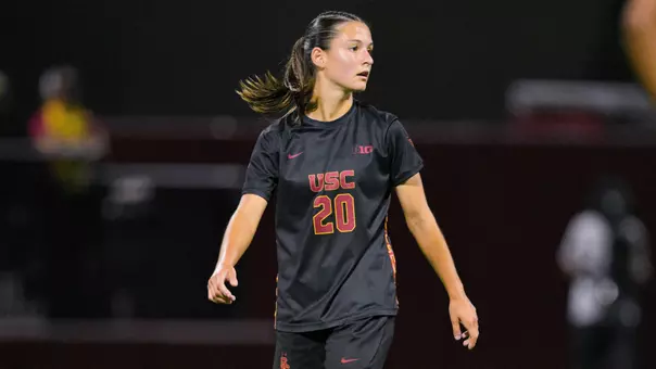 Ines Simas during a USC Women's Soccer match.