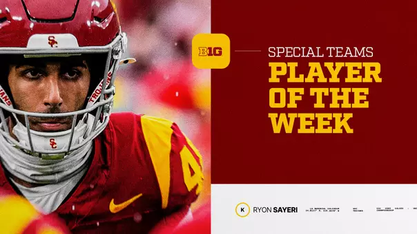 USC Kicker Ryon Sayeri Named Big Ten Special Teams Player of the Week