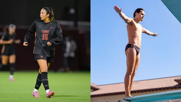 Maribel Flores and Robert Gref, USC's Jackie Robinson Award Recipients