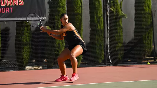 Dani Borruel prepares to hit a tennis ball
