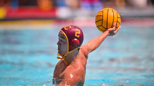 Evan Ausmus shoots against Stanford.