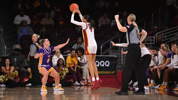 Jazzy Davidson puts up a shot against Tennessee Tech