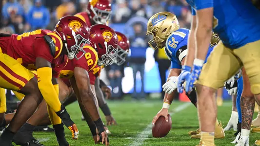USC Trojans Football helmet clash vs. UCLA Bruins