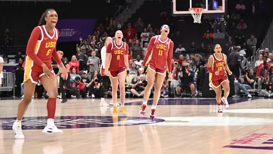 usc celebrates as the trojans def nc state