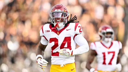 USC Trojans Football Christia Pierce celebrates