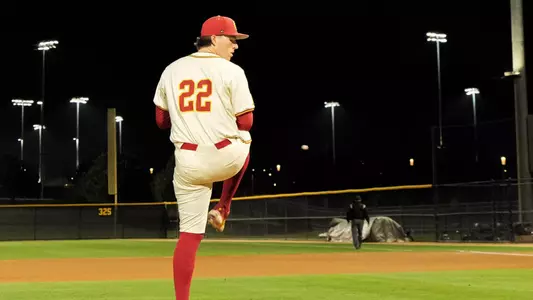 Caden Hunter pitches against UConn in a non-conference matchup at Great Park.