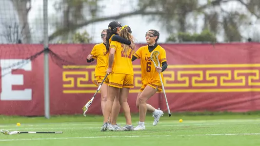 USC celebrates a goal against Marist at Dignity Health Sports Park