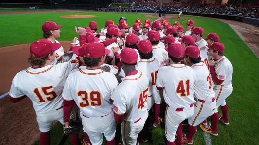 Team Huddle pregame vs George Washington on opening night of the 2025 season.