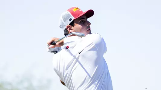 Gavin Aurilia heads a shot at the Southern Dunes Invitational at the Ak-Chin Southern Dunes G.C.
