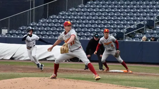 Jackson Baker delivers a pitch during the game against Penn State.