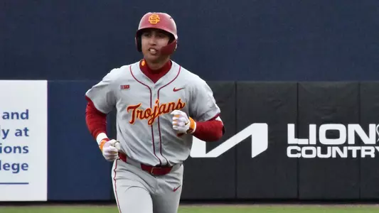 Adrian Lopez runs the bases in the final game of the series against Penn State.
