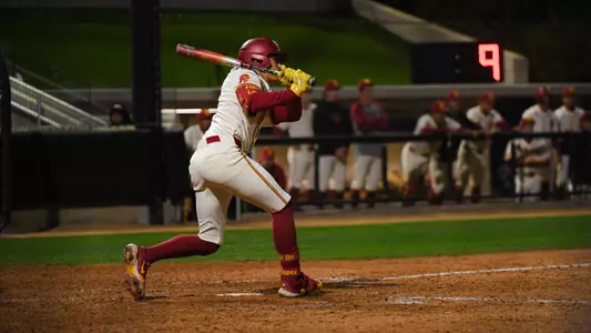 Augie Lopez takes an at-bat during a game against Gonzaga.