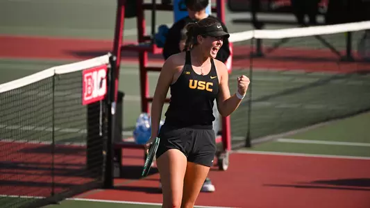 Lily Fairclough celebrates following a massive victory