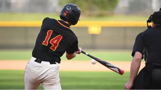 Jack Basseer takes an at bat at Great Park in Irvine.