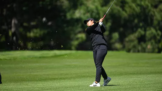 Kylie Chong hits shot from fairway at Palos Verdes Golf Club