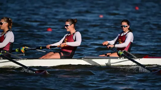 USC's 2V8+ boat races in Big Ten Championships heats in Indianapolis